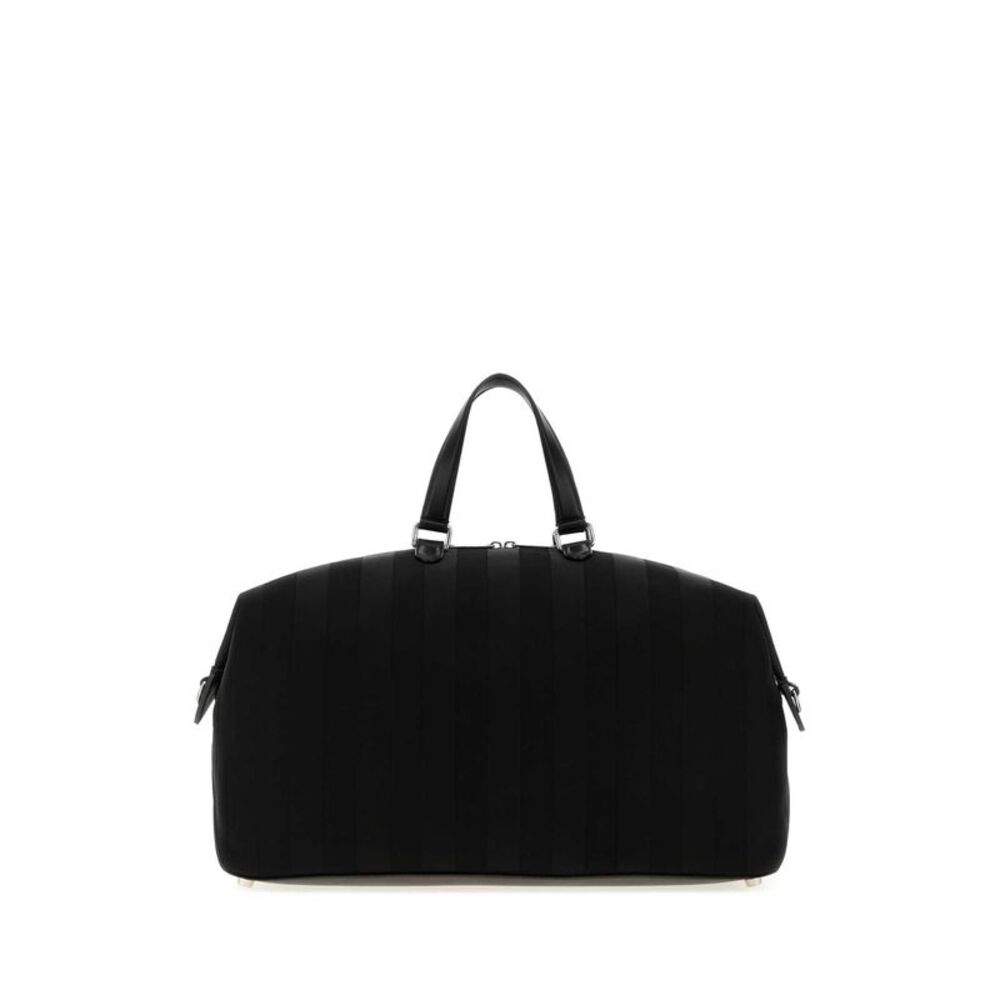 Fendi Men Black Canvas Fendi Lui 48 Travel Bag